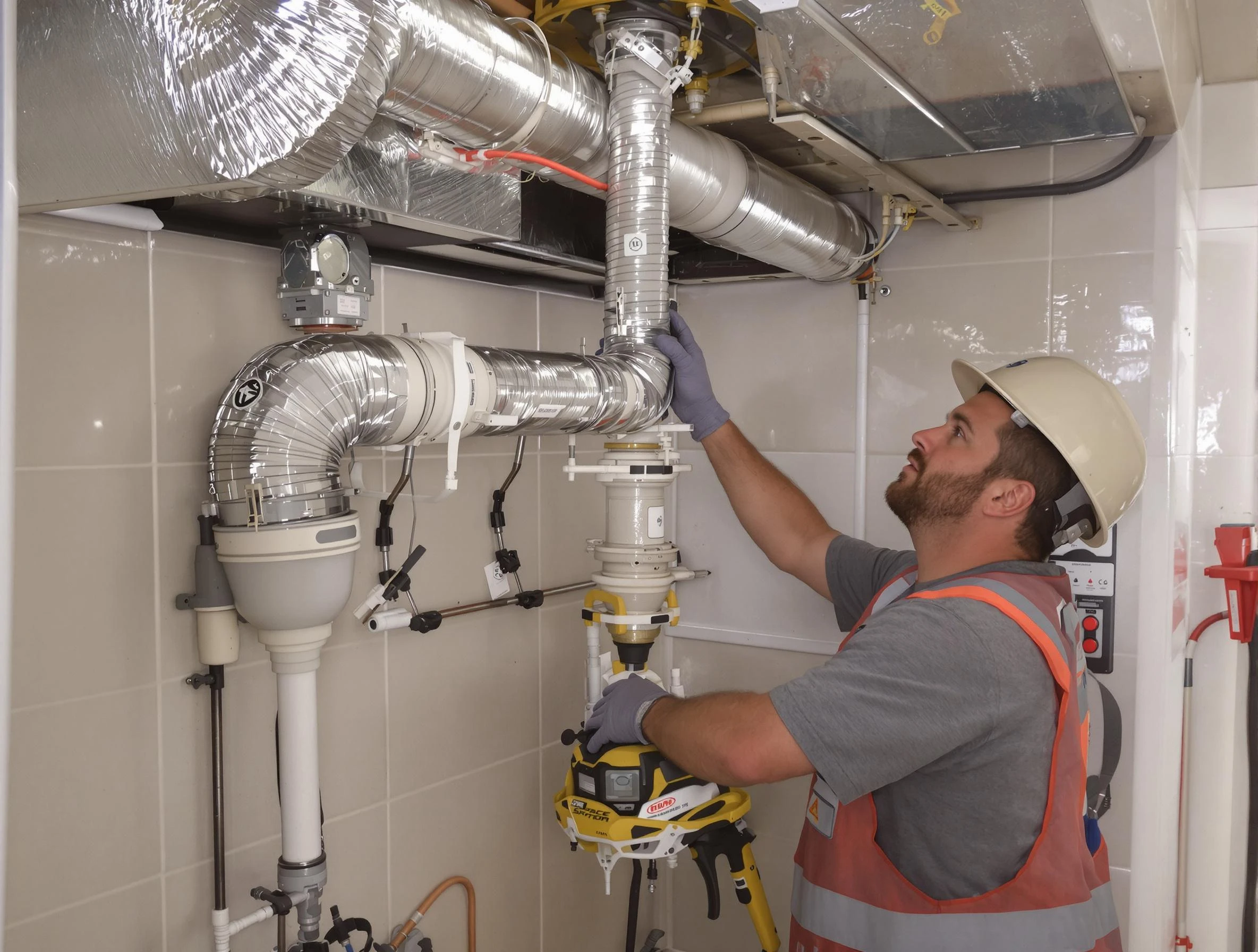 Attleboro Dryer Vent Cleaning expert performing professional dryer vent repair and installation in Attleboro