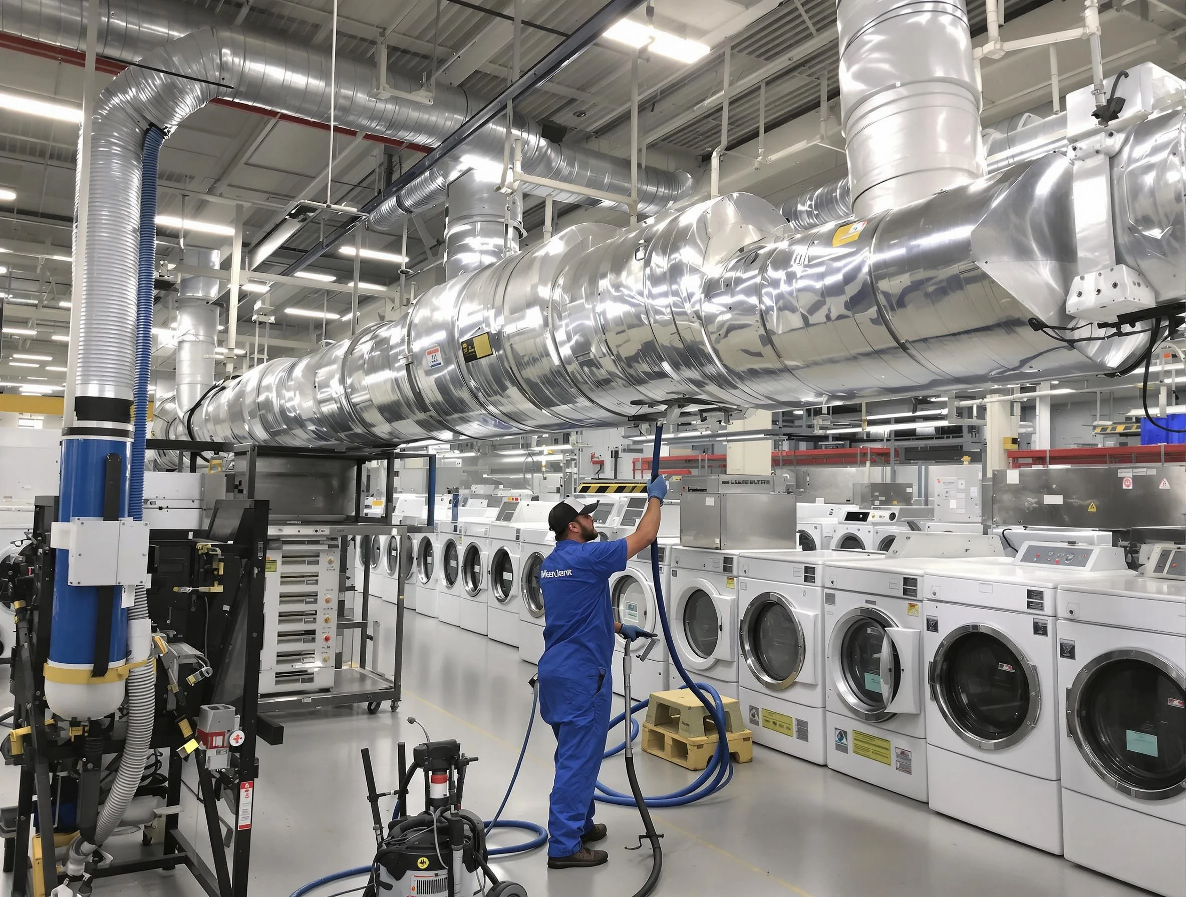 Attleboro Dryer Vent Cleaning team performing heavy-duty industrial dryer vent cleaning in Attleboro